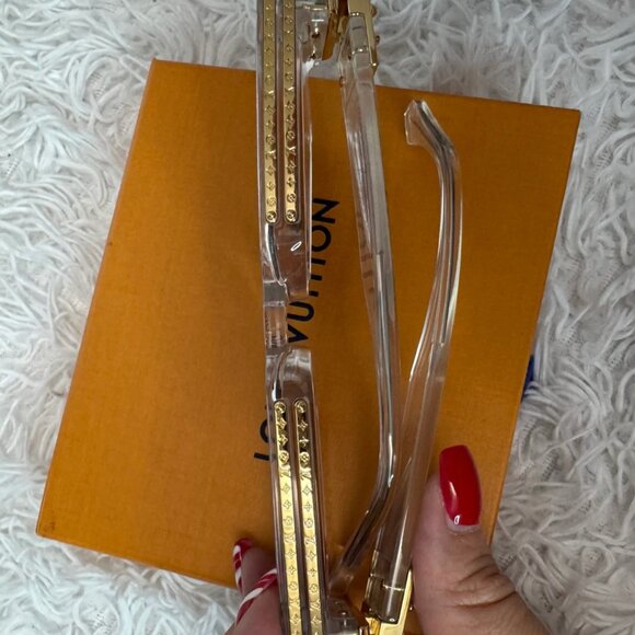 LOUIS VUITTON Acetate 1.1 Millionaires Sunglasses Transparent Yellow Ombre Lense - Picture 10 of 11